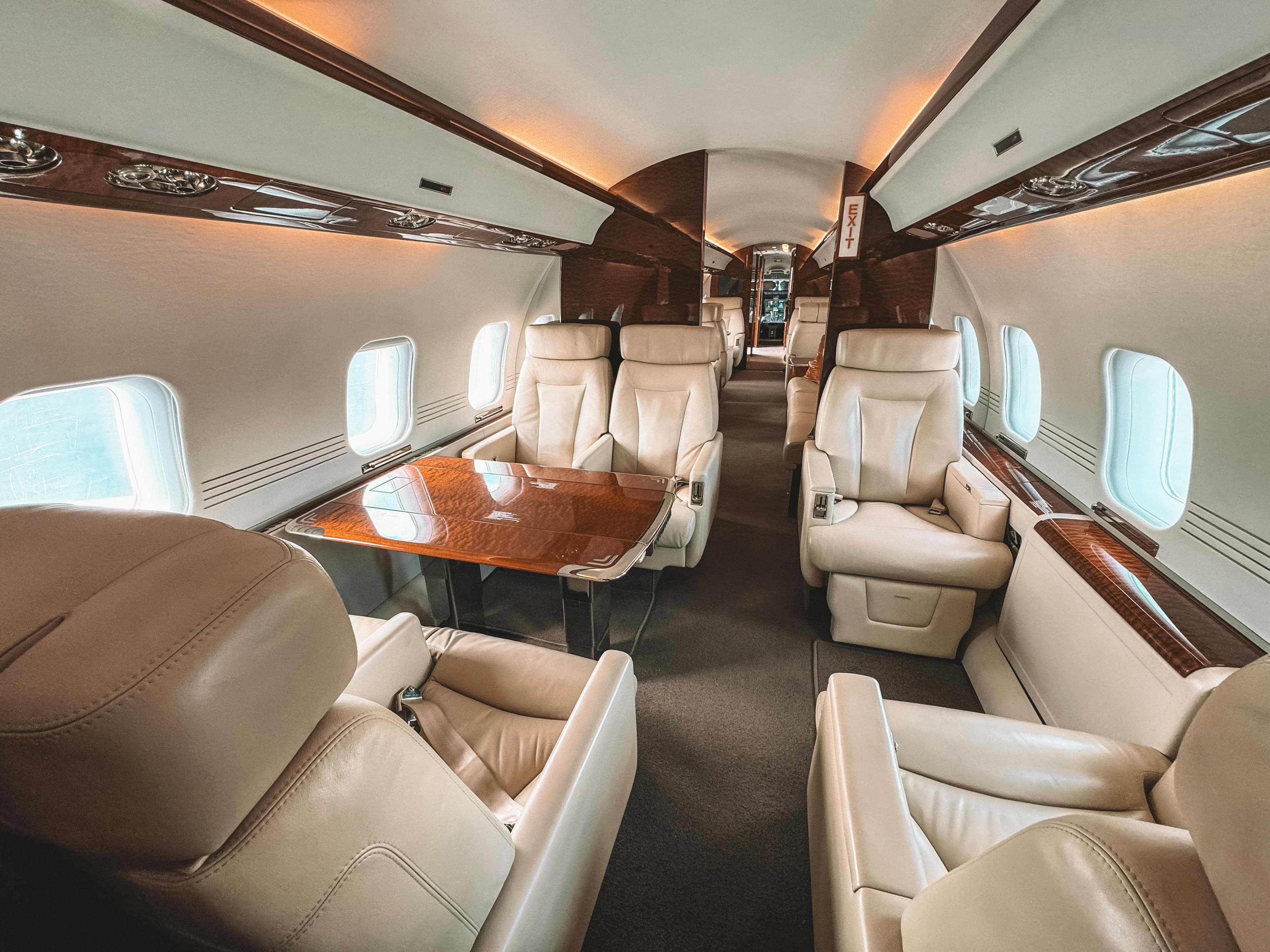 Luxury Private Jet Interior